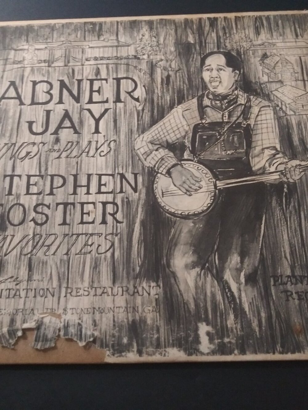 Abner Jay – Sings And Plays Stephen Fosters Favorites VG Plantation LP Record